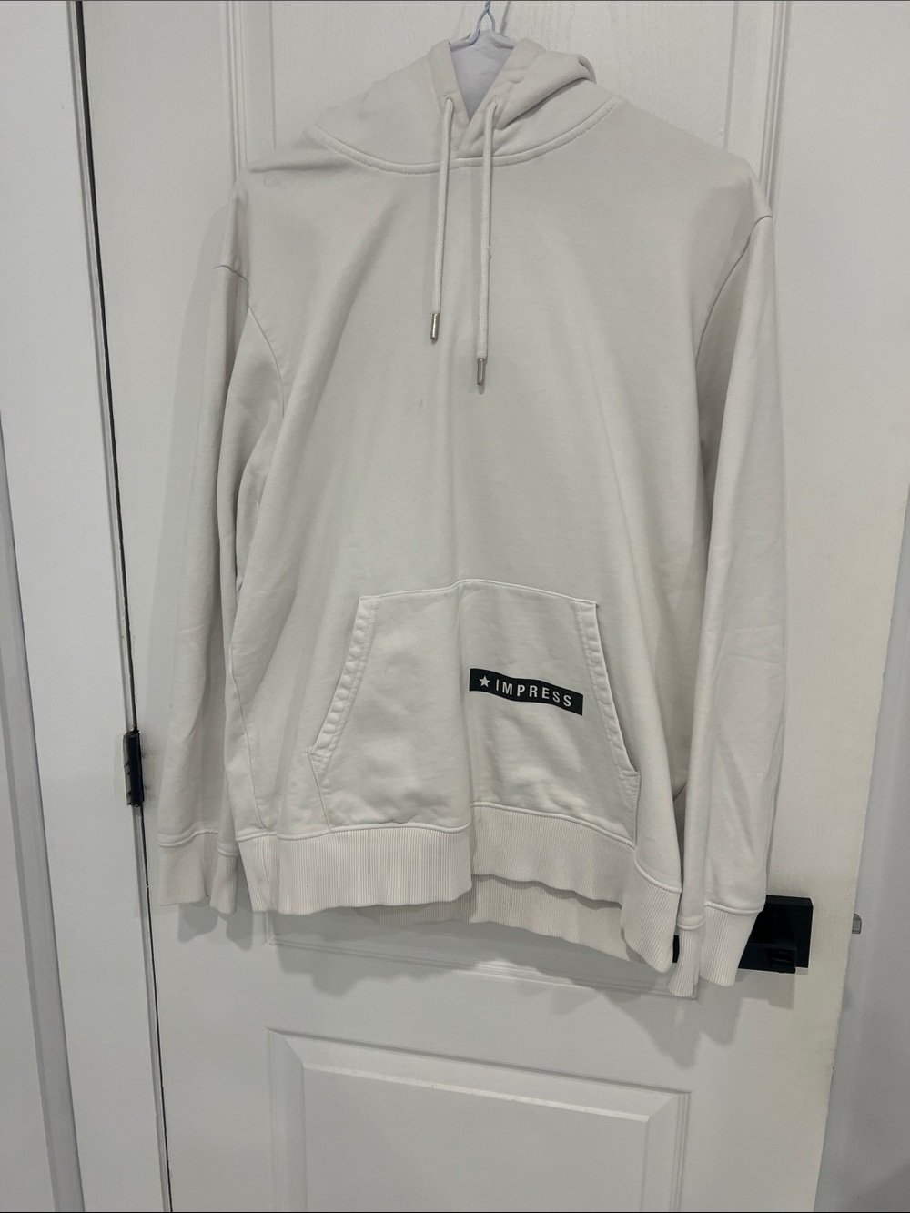 Helmut Lang Off-White Hoodie with Front Pocket
